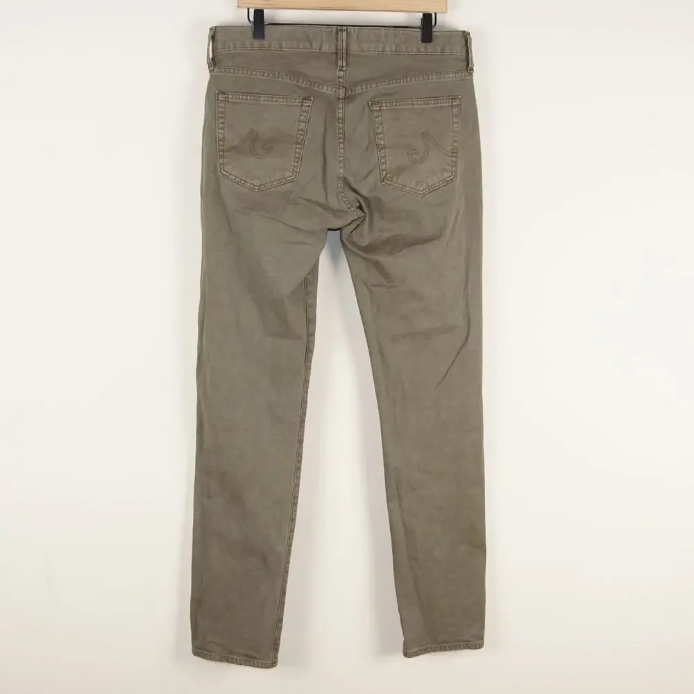Adriano Goldschmied AG Kurabo Selvage Tellis Modern Slim Brown Jeans 32 x 34